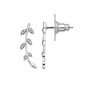 LC Lauren Conrad Pave Branch Climber Earrings NWT